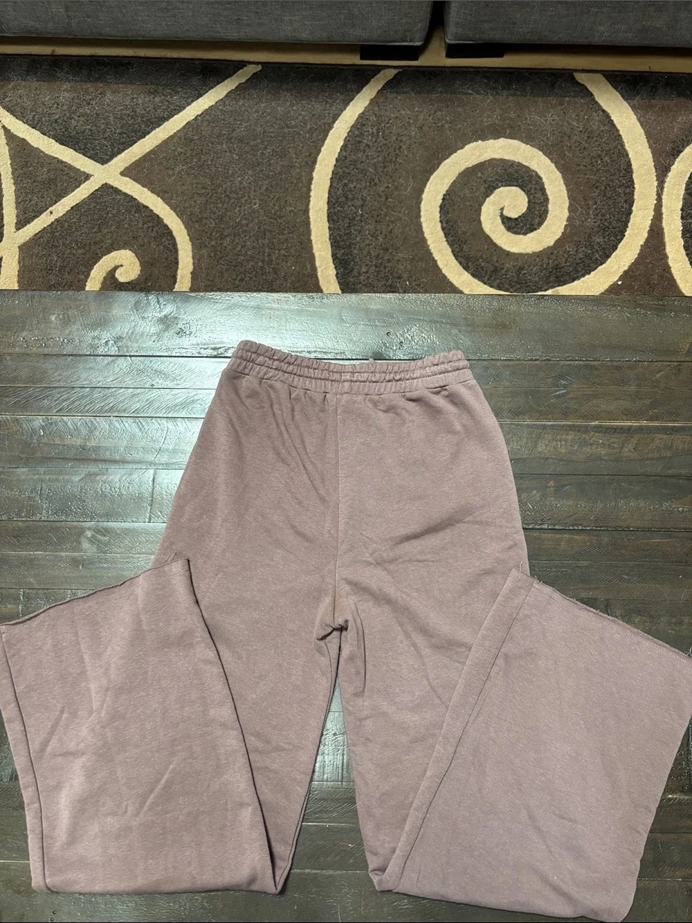 Hello Frankie Kids Wide-Leg Knit Pants in Mauve